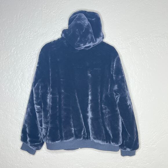 Lane Bryant Women’s Black Faux-Fur Hooded Bomber Jacket Size 18/20 NWT - Picture 3 of 9